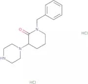 1-Benzyl-3-(piperazin-1-yl)piperidin-2-one dihydrochloride