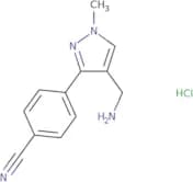 4-[4-(Aminomethyl)-1-methyl-1H-pyrazol-3-yl]benzonitrile hydrochloride