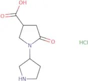 5-Oxo-1-(pyrrolidin-3-yl)pyrrolidine-3-carboxylic acid hydrochloride