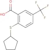 2-(Cyclopentylsulfanyl)-5-(trifluoromethyl)benzoic acid