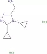 (Dicyclopropyl-4H-1,2,4-triazol-3-yl)methanamine dihydrochloride