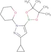 3-Cyclopropyl-1-(oxan-2-yl)-5-(4,4,5,5-tetramethyl-1,3,2-dioxaborolan-2-yl)-1H-pyrazole