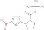 2-​[(2S)​-​1-​[(1,​1-​Dimethylethoxy)​carbonyl]​-​2-​pyrrolidinyl]​-4-​oxazolecarboxylic acid