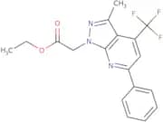 Ethyl [3-methyl-6-phenyl-4-(trifluoromethyl)-1H-pyrazolo[3,4-b]pyridin-1-yl]acetate