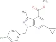 Methyl 1-[(4-chlorophenyl)methyl]-6-cyclopropyl-3-methyl-1H-pyrazolo[3,4-b]pyridine-4-carboxylate