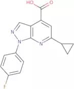 6-Cyclopropyl-1-(4-fluorophenyl)-1H-pyrazolo[3,4-b]pyridine-4-carboxylic acid