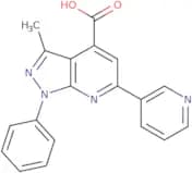 3-Methyl-1-phenyl-6-(pyridin-3-yl)-1H-pyrazolo[3,4-b]pyridine-4-carboxylic acid