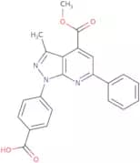 4-[4-(Methoxycarbonyl)-3-methyl-6-phenyl-1H-pyrazolo[3,4-b]pyridin-1-yl]benzoic acid