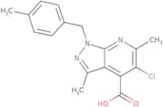 5-Chloro-3,6-dimethyl-1-[(4-methylphenyl)methyl]-1H-pyrazolo[3,4-b]pyridine-4-carboxylic acid