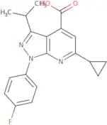 6-Cyclopropyl-1-(4-fluorophenyl)-3-isopropyl-pyrazolo[3,4-b]pyridine-4-carboxylic acid