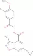2-(3-Fluoro-4-methoxyphenyl)-2-oxoethyl 6-cyclopropyl-3-methyl-[1,2]oxazolo[5,4-b]pyridine-4-carbo…