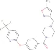 1-[(5-Methyl-1,2-oxazol-3-yl)methyl]-4-(4-{[5-(trifluoromethyl)pyridin-2-yl]oxy}benzoyl)piperazine
