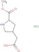 2-[(3R,5S)-5-(Methoxycarbonyl)pyrrolidin-3-yl]acetic acid hydrochloride