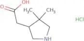 2-(4,4-Dimethylpyrrolidin-3-yl)acetic acid hydrochloride
