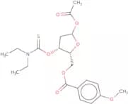 1-O-Acetyl-2-deoxy-5-O-p-methoxybenzoyl-3-O-(N,N-diethylthiocarbamoyl)-D-ribofuranose