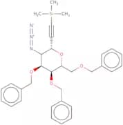 4-Azido-5,6,8-tri-O-benzyl-1,2,4-trideoxy-1-C-(trimethylsilyl)-D-gluco-oct-1-yn-3-ulopyranose