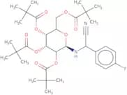N-[2-(4'-Fluorobenzylacetonitrile)]-2,3,4,6-tetra-O-pivaloyl-b-D-glucopyranoside