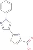 2-(1-Phenyl-1H-pyrazol-4-yl)-1,3-thiazole-4-carboxylic acid