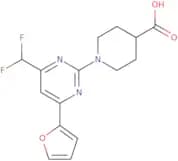 1-[4-(Difluoromethyl)-6-(furan-2-yl)pyrimidin-2-yl]piperidine-4-carboxylic acid