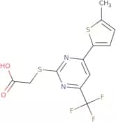 2-{[4-(5-Methylthiophen-2-yl)-6-(trifluoromethyl)pyrimidin-2-yl]sulfanyl}acetic acid