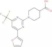 1-[4-(Furan-2-yl)-6-(trifluoromethyl)pyrimidin-2-yl]piperidine-4-carboxylic acid