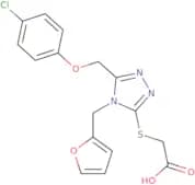 2-({5-[(4-Chlorophenoxy)methyl]-4-[(furan-2-yl)methyl]-4H-1,2,4-triazol-3-yl}sulfanyl)acetic acid