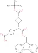 rac-(1S,3S)-3-({1-[(tert-Butoxy)carbonyl]azetidin-3-yl}({[(9H-fluoren-9-yl)methoxy]carbonyl})amino…