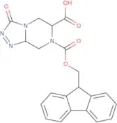 7-{[(9H-Fluoren-9-yl)methoxy]carbonyl}-3-oxo-2H,3H,5H,6H,7H,8H-[1,2,4]triazolo[4,3-a]piperazine-6-…