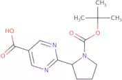 2-{1-[(tert-Butoxy)carbonyl]pyrrolidin-2-yl}pyrimidine-5-carboxylic acid