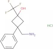 3-(Aminomethyl)-3-phenyl-1-(trifluoromethyl)cyclobutan-1-ol hydrochloride