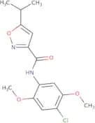 N-(4-Chloro-2,5-dimethoxyphenyl)-5-(propan-2-yl)-1,2-oxazole-3-carboxamide