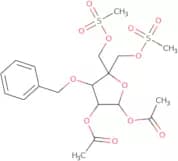 4-C-[[(Methylsulfonyl)oxy]methyl]-3-O-benzyl-1,2-di-O-acetyl 5-methanesulfonate D-erythro-pentofur…