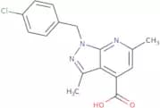 1-[(4-Chlorophenyl)methyl]-3,6-dimethyl-1H-pyrazolo[3,4-b]pyridine-4-carboxylic acid