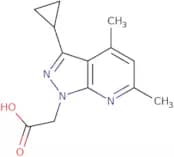 2-{3-Cyclopropyl-4,6-dimethyl-1H-pyrazolo[3,4-b]pyridin-1-yl}acetic acid