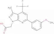 2-[6-(3-Methoxyphenyl)-3-methyl-4-(trifluoromethyl)-1H-pyrazolo[3,4-b]pyridin-1-yl]acetic acid