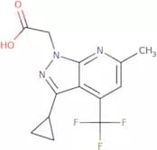 2-[3-Cyclopropyl-6-methyl-4-(trifluoromethyl)-1H-pyrazolo[3,4-b]pyridin-1-yl]acetic acid