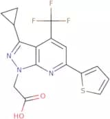 2-[3-Cyclopropyl-6-(thiophen-2-yl)-4-(trifluoromethyl)-1H-pyrazolo[3,4-b]pyridin-1-yl]acetic acid