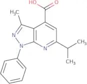 3-Methyl-1-phenyl-6-(propan-2-yl)-1H-pyrazolo[3,4-b]pyridine-4-carboxylic acid