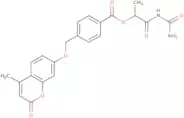 1-(Carbamoylamino)-1-oxopropan-2-yl 4-{[(4-methyl-2-oxo-2H-chromen-7-yl)oxy]methyl}benzoate