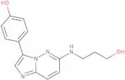 4-{6-[(3-Hydroxypropyl)amino]imidazo[1,2-b]pyridazin-3-yl}phenol
