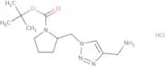 tert-Butyl (2S)-2-{[4-(aminomethyl)-1H-1,2,3-triazol-1-yl]methyl}pyrrolidine-1-carboxylate hydroch…