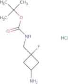 rac-tert-Butyl N-{[(1R,3R)-3-amino-1-fluorocyclobutyl]methyl}carbamate hydrochloride