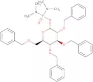 2,3,4,6-Tetra-O-benzyl-a-D-glucopyranosyl N,N,N',N'-Tetramethylphosphorodiamidate (ca. 20% in Benz…
