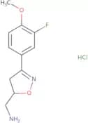 [3-(3-Fluoro-4-methoxyphenyl)-4,5-dihydro-1,2-oxazol-5-yl]methanamine hydrochloride