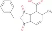 2-Benzyl-5-methyl-1,3-dioxo-2,3,3a,4,5,7a-hexahydro-1H-isoindole-4-carboxylic acid
