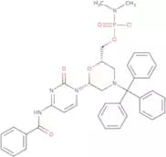 [(2S,6R)-6-{N4-Benzoylcydin-1-yl}-4-tritylmorpholin-2-yl]methyl dimethyl-phosphoramidochloridate