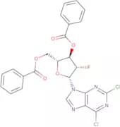 2,6-Dichloro-9-(3',5'-di-O-benzoyl-2'-deoxy-2'-fluoro-b-D-arabinofuranosyl)purine