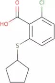 2-Chloro-6-(cyclopentylsulfanyl)benzoic acid