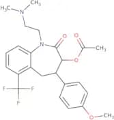 3-(Acetyloxy)-1-(2-(dimethylamino)ethyl)-1,3,4,5-tetrahydro-4-(4-methoxyphenyl)-6-(trifluromethyl)…
