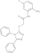 2-[(4,5-Diphenyl-4H-1,2,4-triazol-3-yl)sulfanyl]-N-(5-fluoro-2-methylphenyl)acetamide